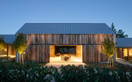 large barn style with wood siding